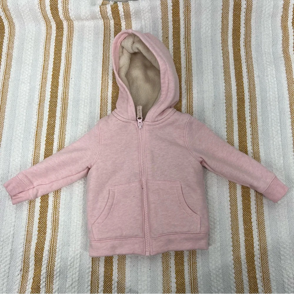 Baby Girls Zip-Up Fleece Hoodie 12M Heather Carters‎